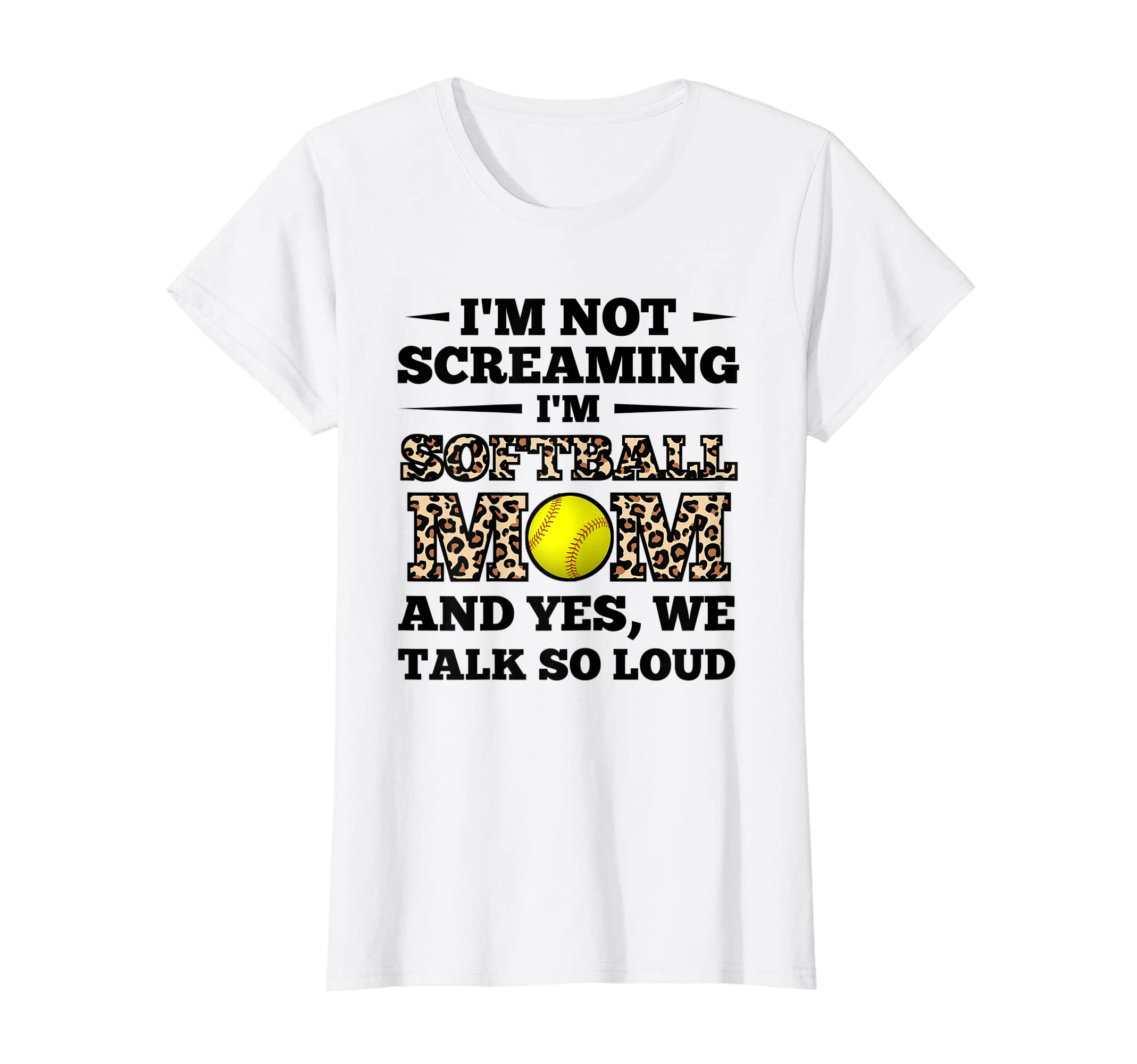 Womens Im Not Screaming Im Softball T-Shirt - Custom Art Print for Adults - T-Shirt, Sweatshirt, Hoodie