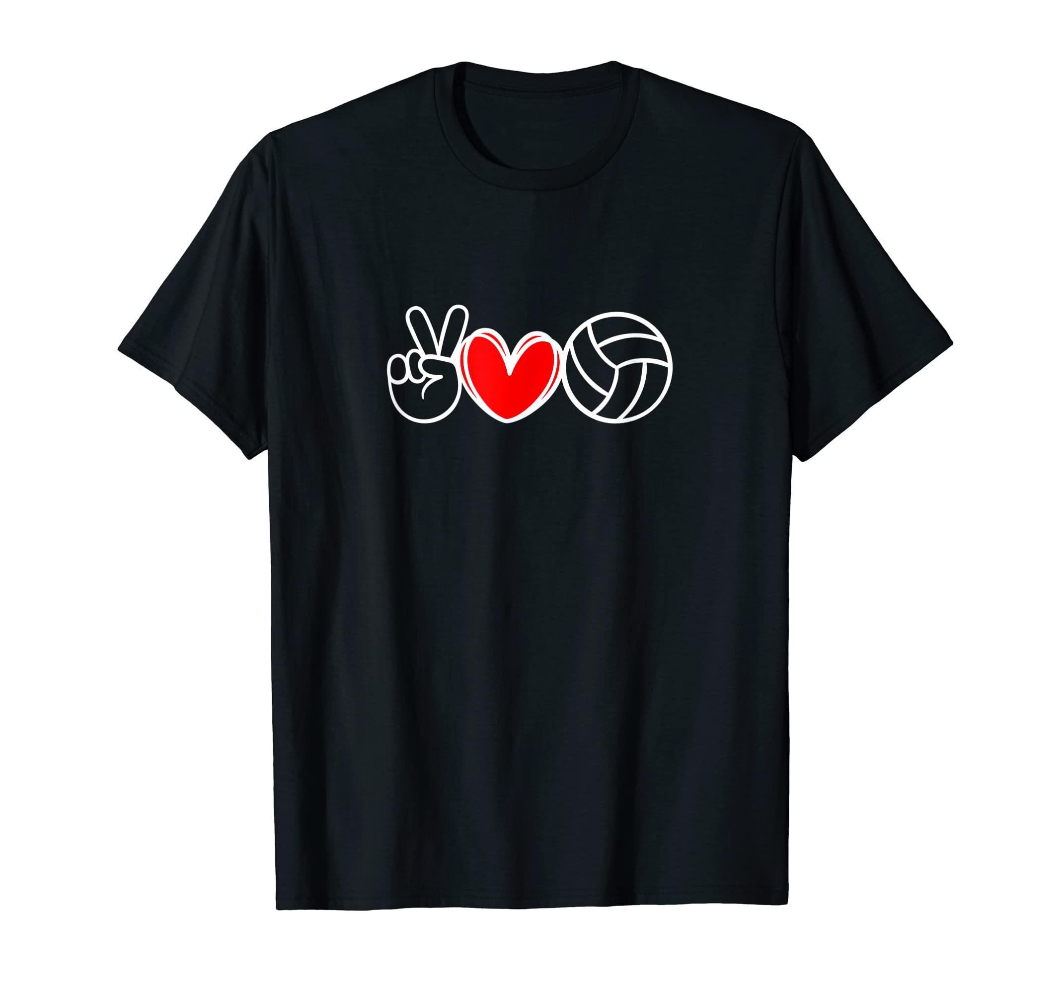 Peace Love Volleyball T-Shirt - Fun Novelty Design Men Women - T-Shirt, Sweatshirt, Hoodie