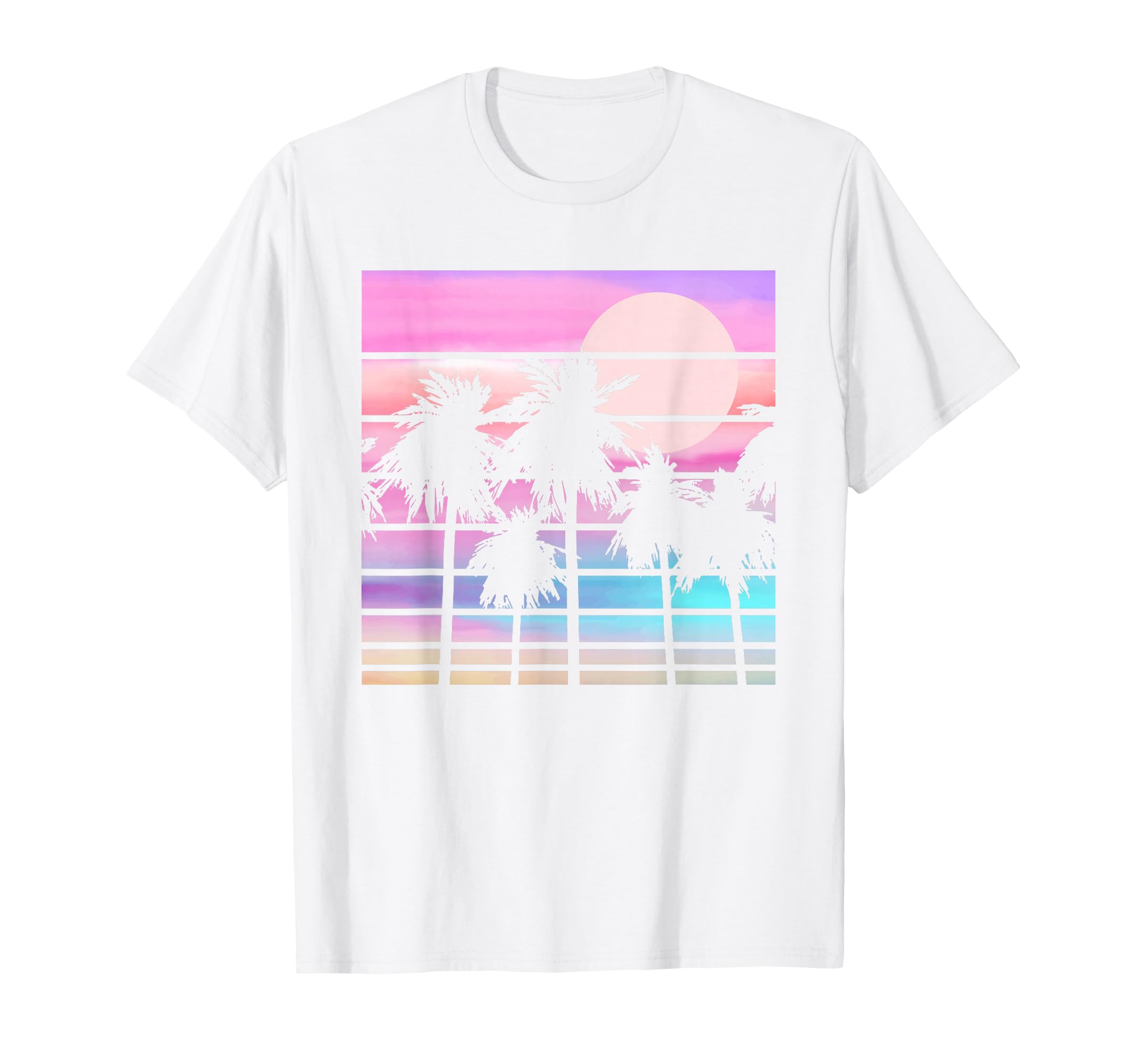 Palm Trees Sunset Beach Tropical Summer T-Shirt - Unique Graphic for Adults - T-Shirt, Sweatshirt, Hoodie