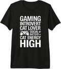 Introvert Cat Gamer Cats - Adult & Kids T-Shirts, Sweatshirts & Hoodies apparel design preview 1