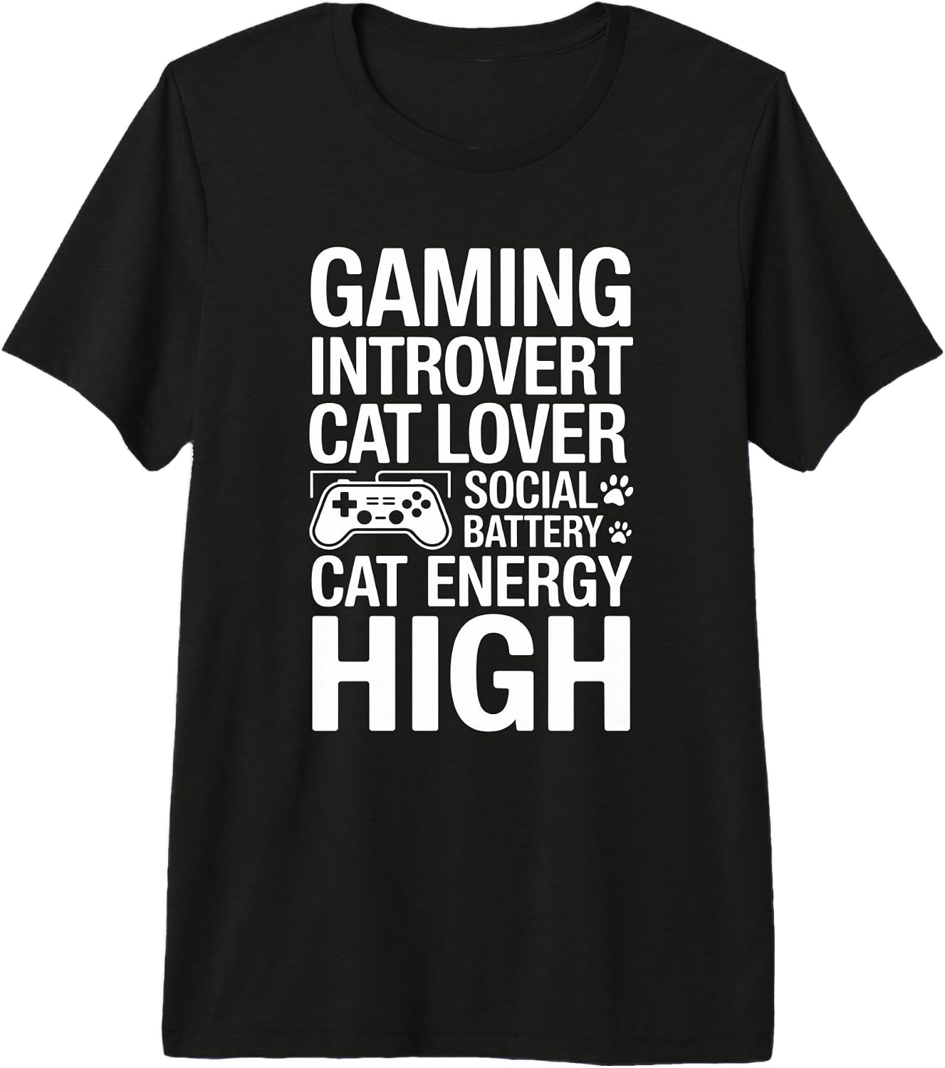 Introvert Cat Gamer Cats - Adult & Kids T-Shirts, Sweatshirts & Hoodies apparel design preview 1