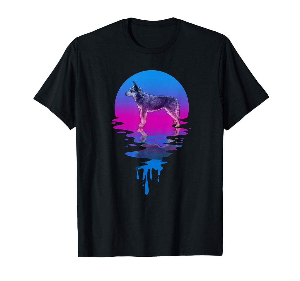 Sunset Australian Cattle Dog T-Shirt - Custom Art Print Unisex - T-Shirt, Sweatshirt, Hoodie