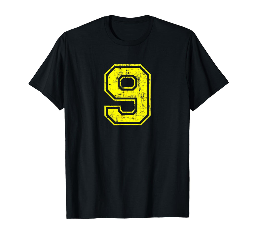 Number 9 Nine Varsity Distressed T-Shirt - Streetwear Style for Adults - T-Shirt, Sweatshirt, Hoodie