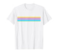 Simple Minimalist Rainbow Stripe Line T-Shirt - Aesthetic Graphic Unisex - T-Shirt, Sweatshirt, Hoodie