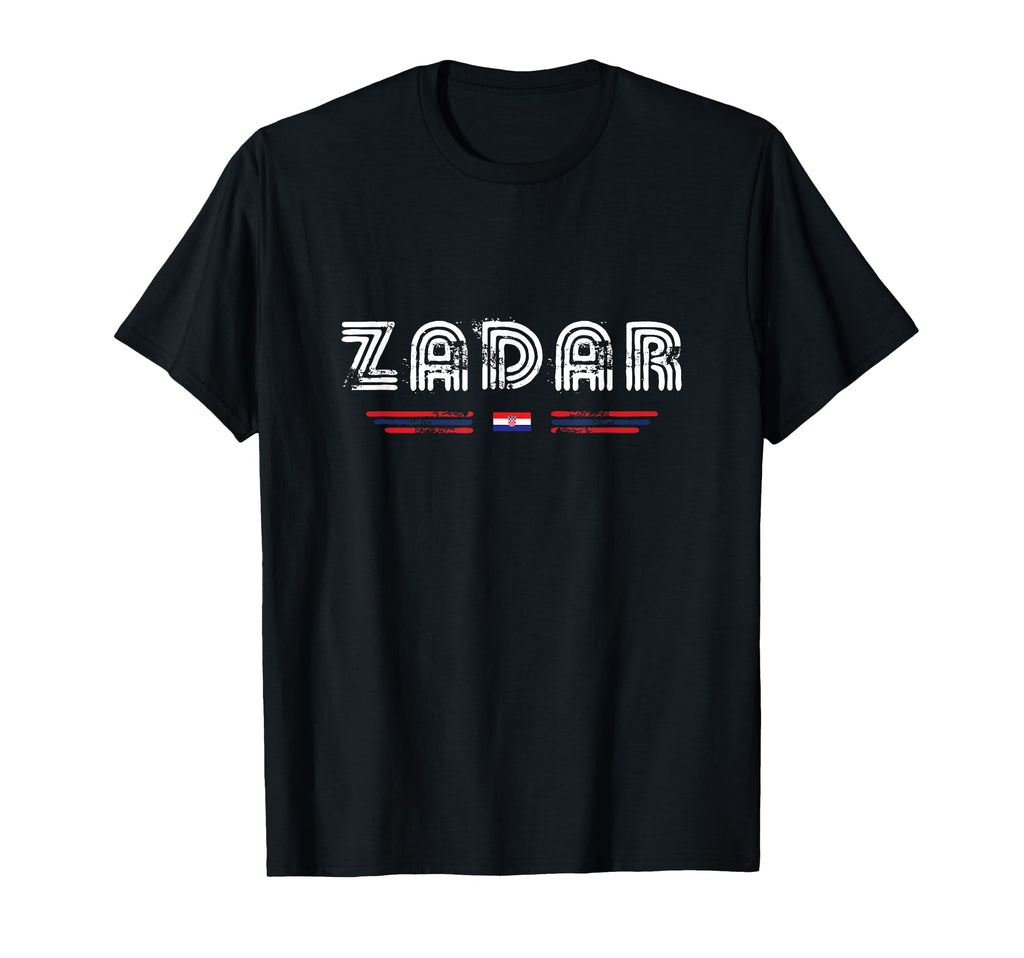 Zadar Croatia 70S 80S Type Flag T-Shirt - Aesthetic Graphic for Adults - T-Shirt, Sweatshirt, Hoodie