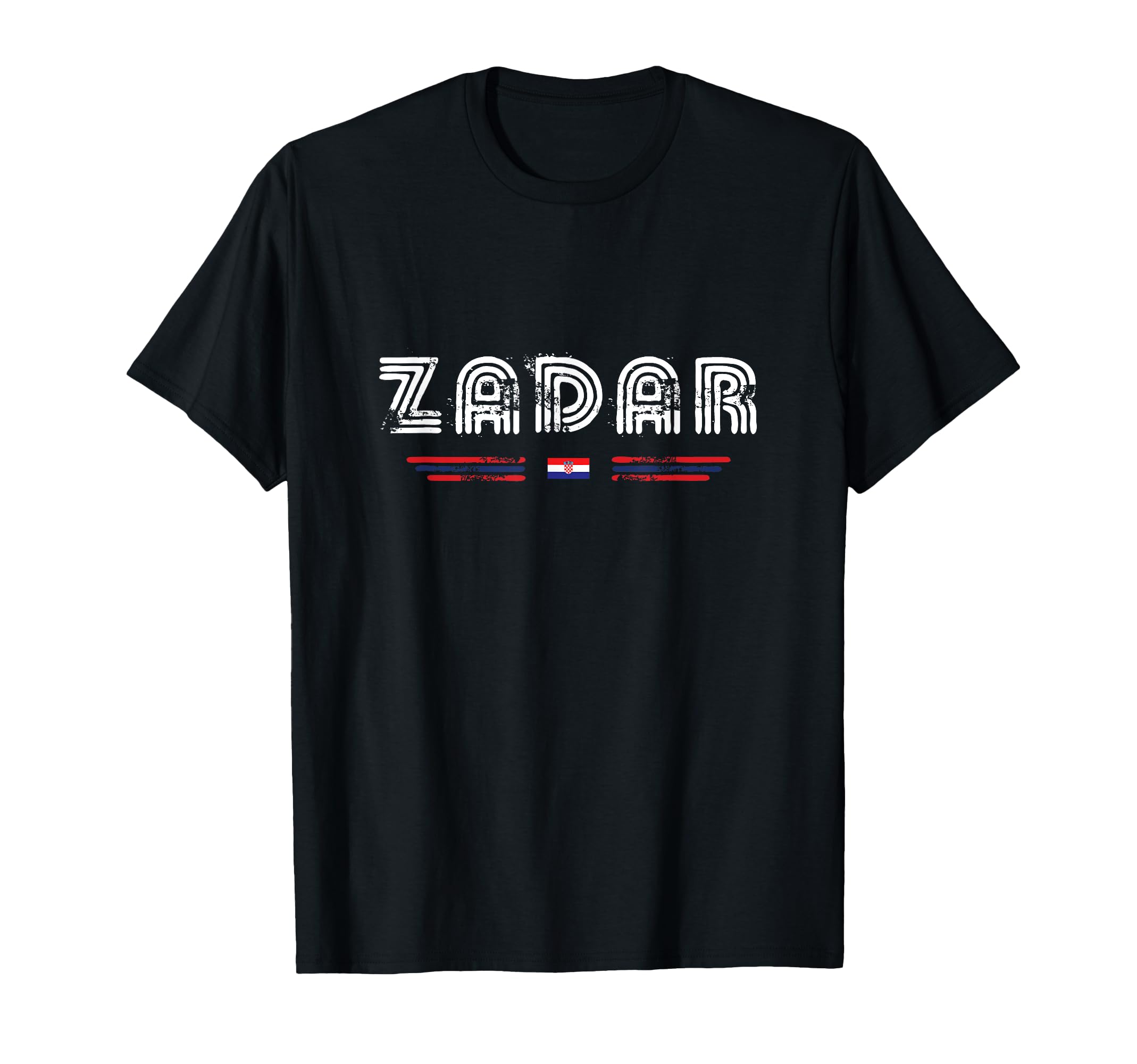 Zadar Croatia 70S 80S Type Flag T-Shirt - Aesthetic Graphic for Adults - T-Shirt, Sweatshirt, Hoodie