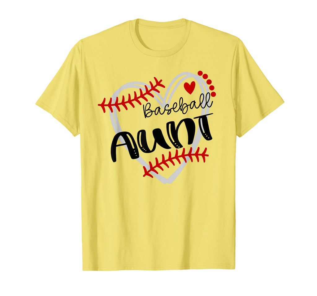 Personalized Baseball Heart Aunt Baseball T-Shirt - Novelty Apparel Unisex - T-Shirt, Sweatshirt, Hoodie