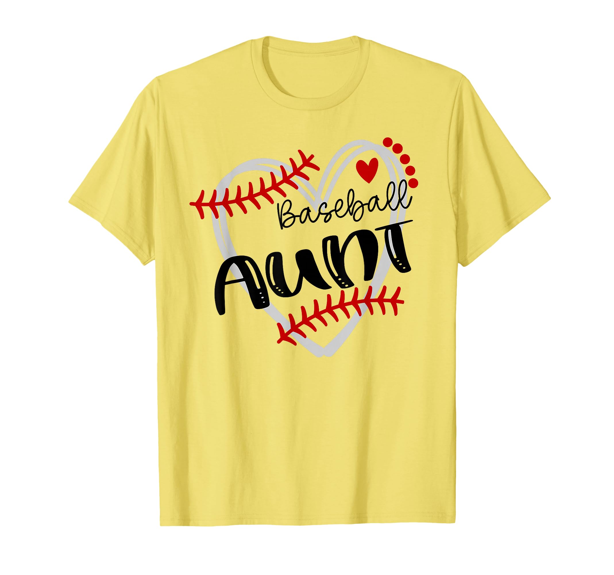 Personalized Baseball Heart Aunt Baseball T-Shirt - Novelty Apparel Unisex - T-Shirt, Sweatshirt, Hoodie