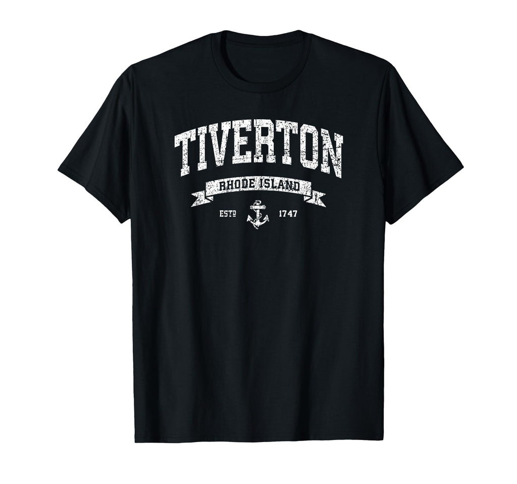 Tiverton Rhode Island Ri Distressed T-Shirt - Casual Everyday Wear Unisex - T-Shirt, Sweatshirt, Hoodie