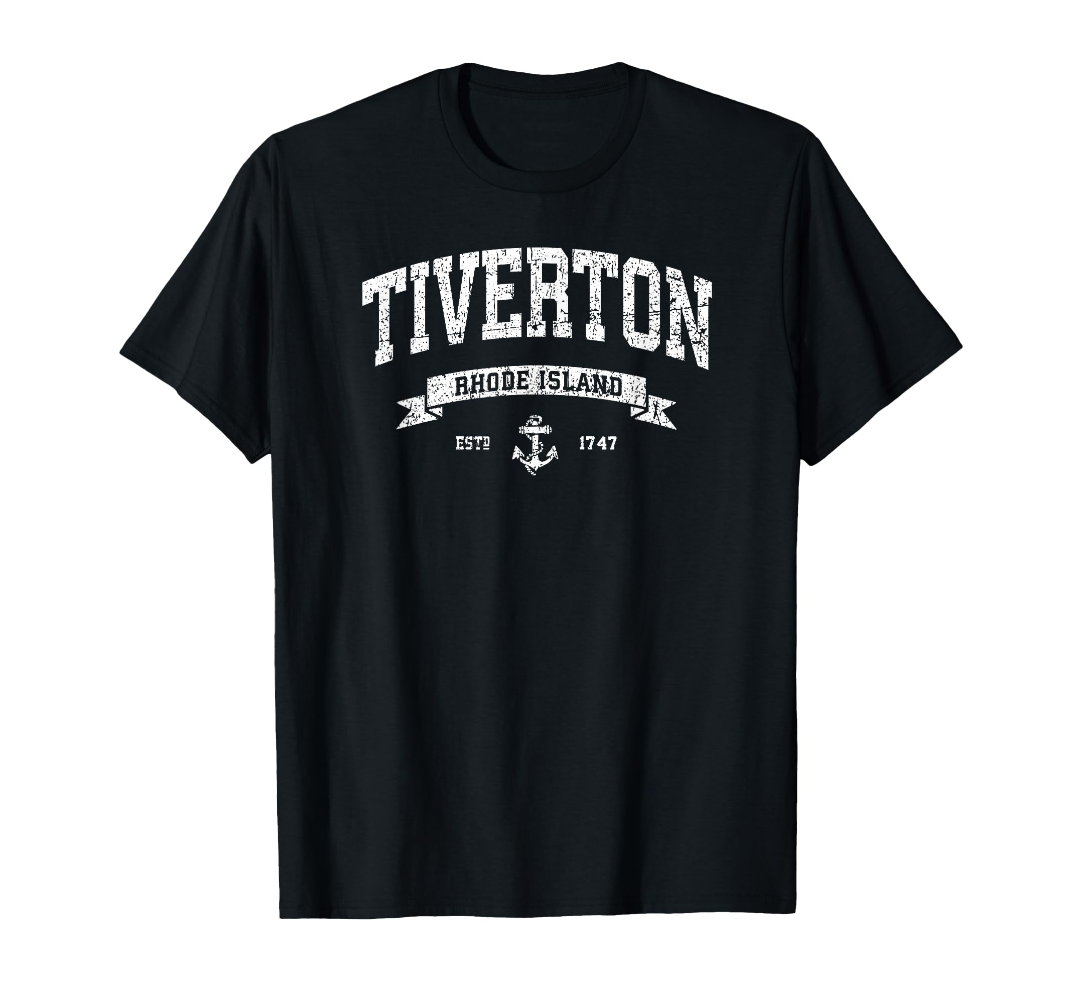Tiverton Rhode Island Ri Distressed T-Shirt - Casual Everyday Wear Unisex - T-Shirt, Sweatshirt, Hoodie