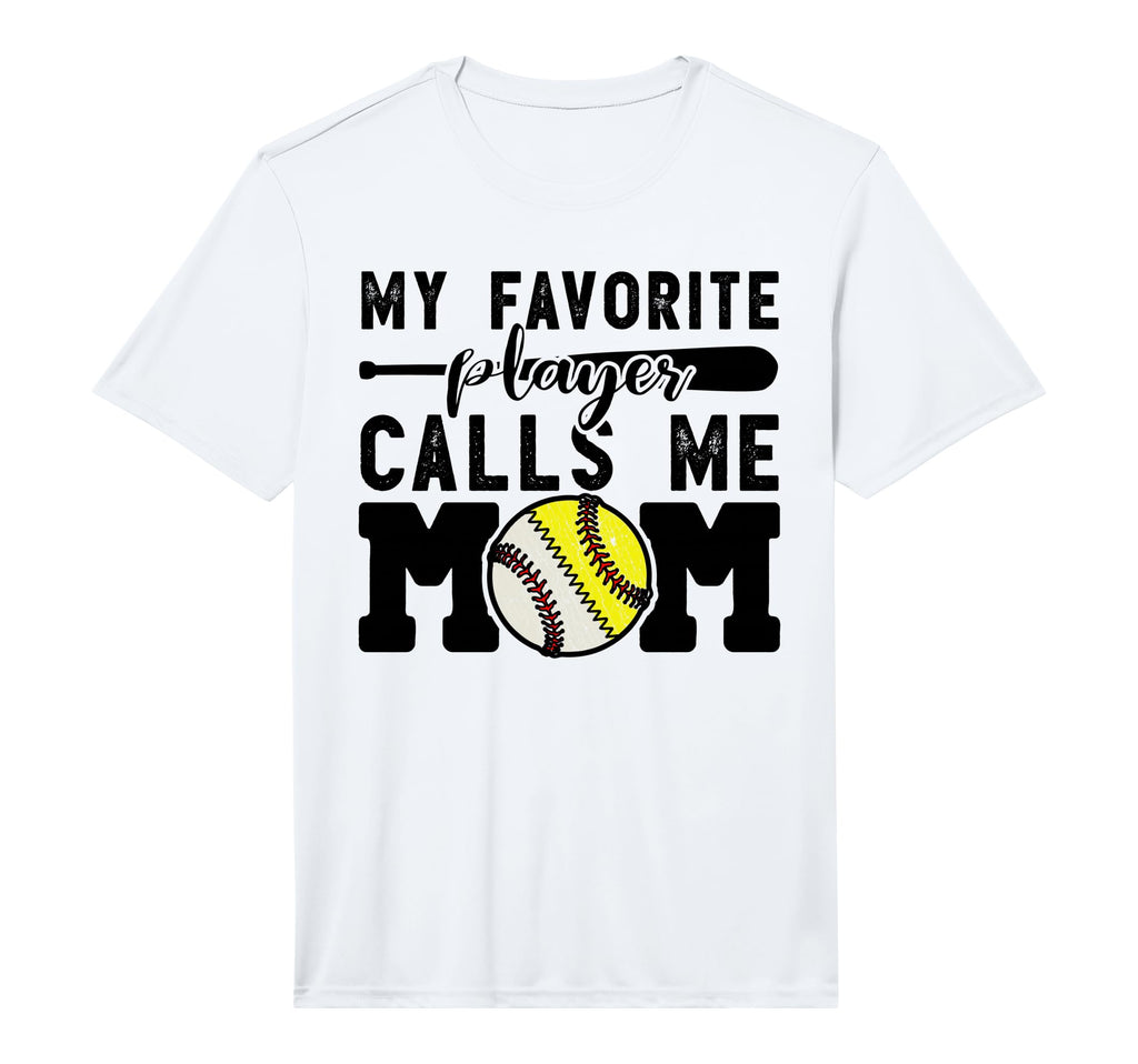Mens My Favorite Player Calls Me Mom T-Shirt - Custom Art Print for Adults - T-Shirt, Sweatshirt, Hoodie