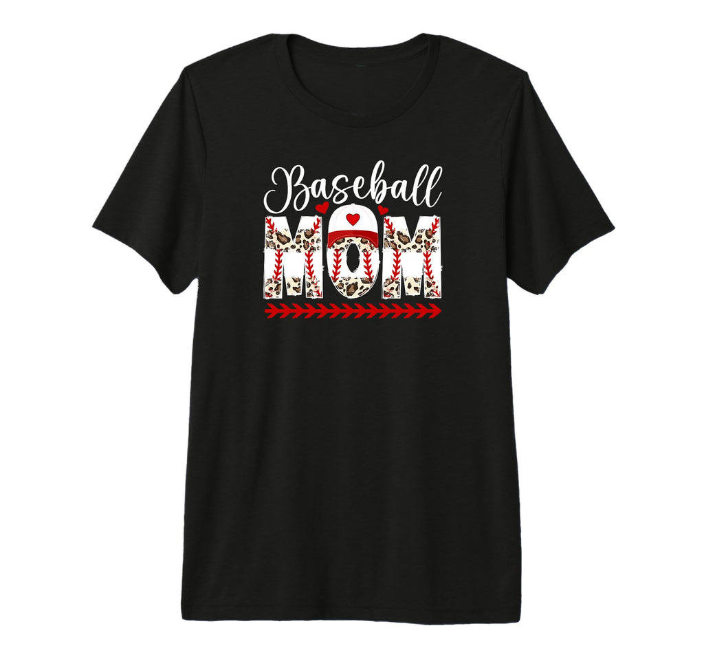 Baseball Mom Baseball Player Mom Leopard T-Shirt - Graphic Print Men Women - T-Shirt, Sweatshirt, Hoodie