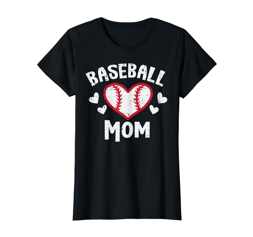 Baseball Mom Heart Family Matching T-Shirt - Minimalist Print Men Women - T-Shirt, Sweatshirt, Hoodie