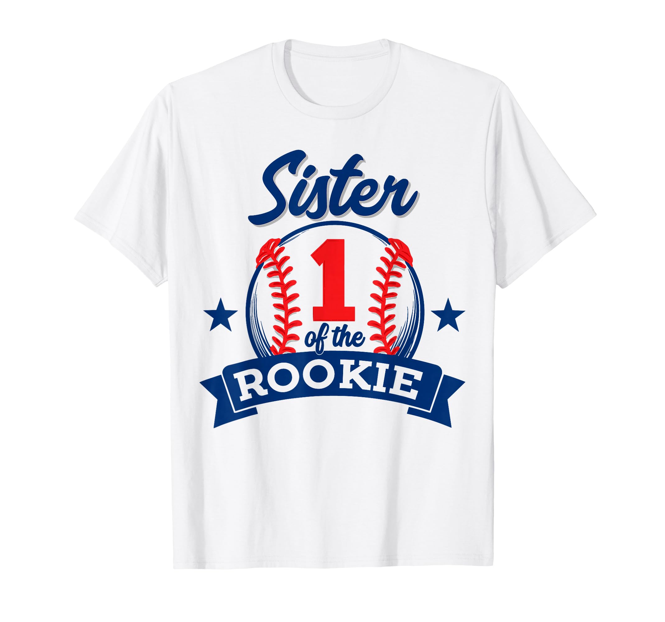 Sister Rookie 1St Birthday Baseball T-Shirt - Custom Art Print Unisex - T-Shirt, Sweatshirt, Hoodie