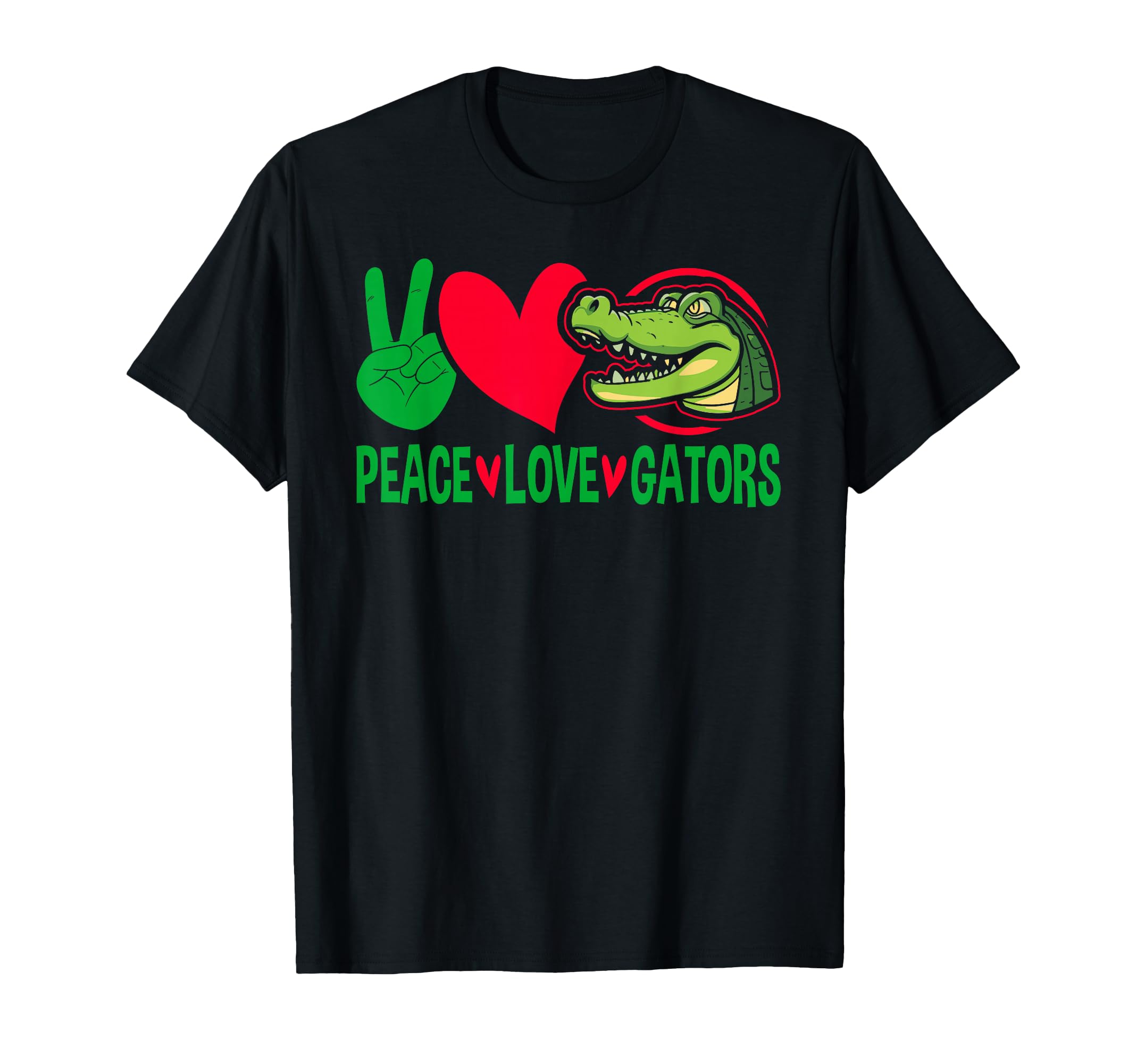 Peace Love Gator Costume Animal Lover T-Shirt - Unique Graphic Men Women - T-Shirt, Sweatshirt, Hoodie