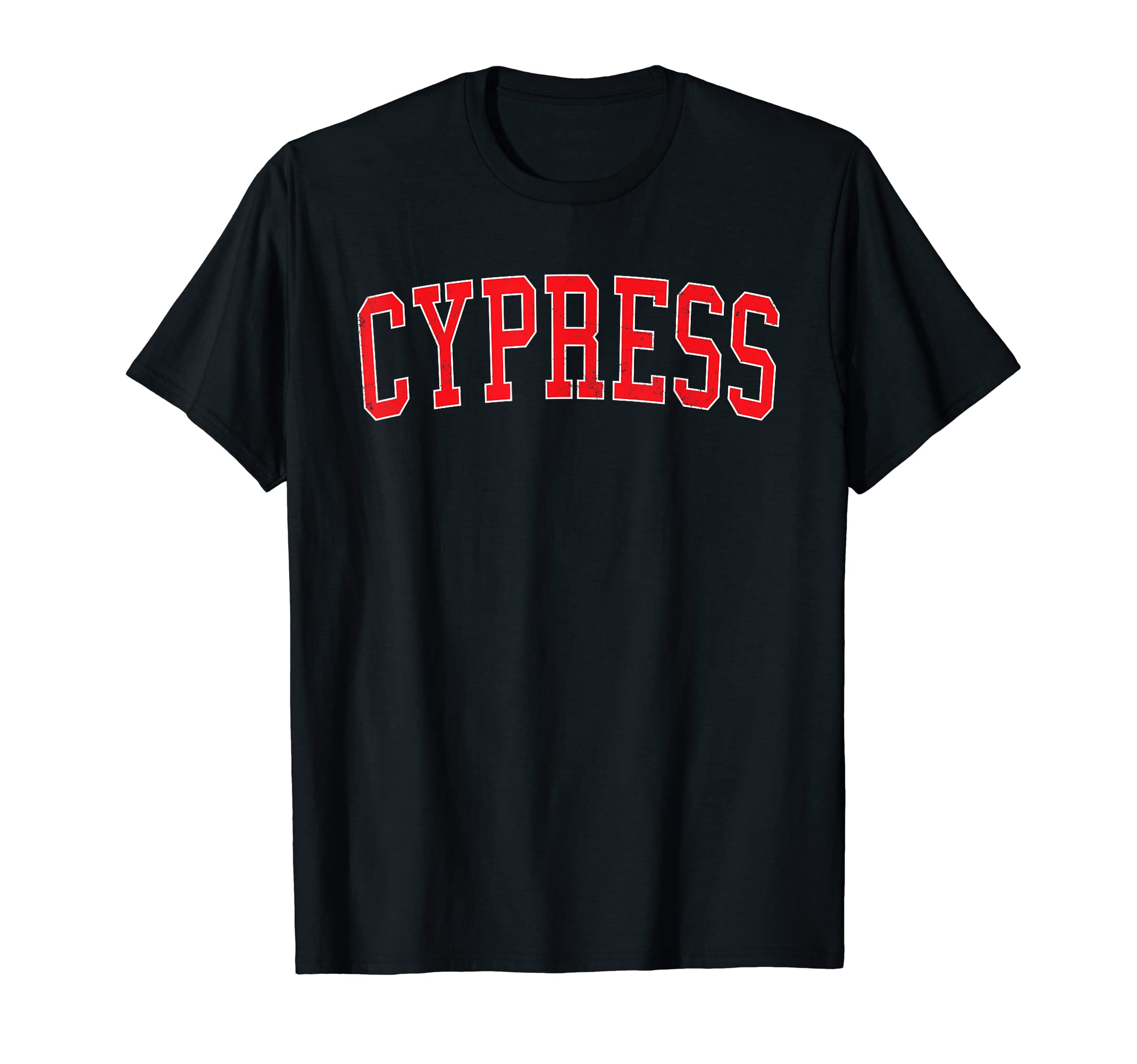Cypress Ca Varsity Red Text T-Shirt - Streetwear Style Men Women - T-Shirt, Sweatshirt, Hoodie