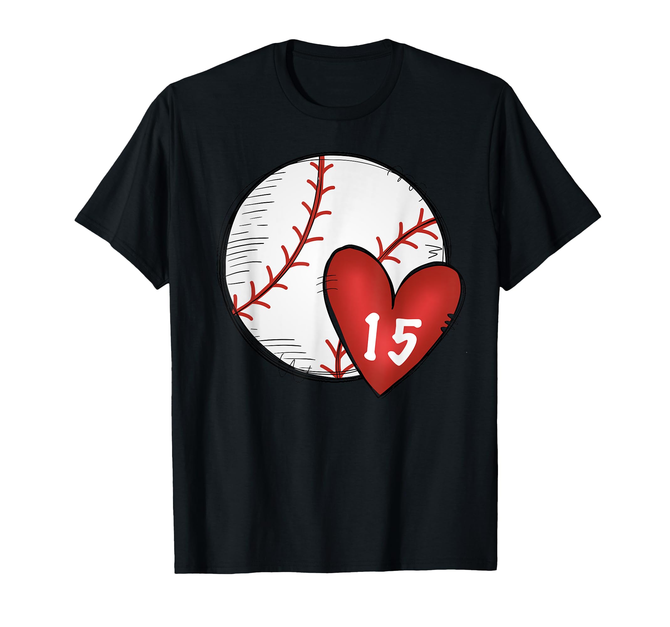 Womens Custom Baseball Mom Number 15 T-Shirt - Custom Art Print Men Women - T-Shirt, Sweatshirt, Hoodie