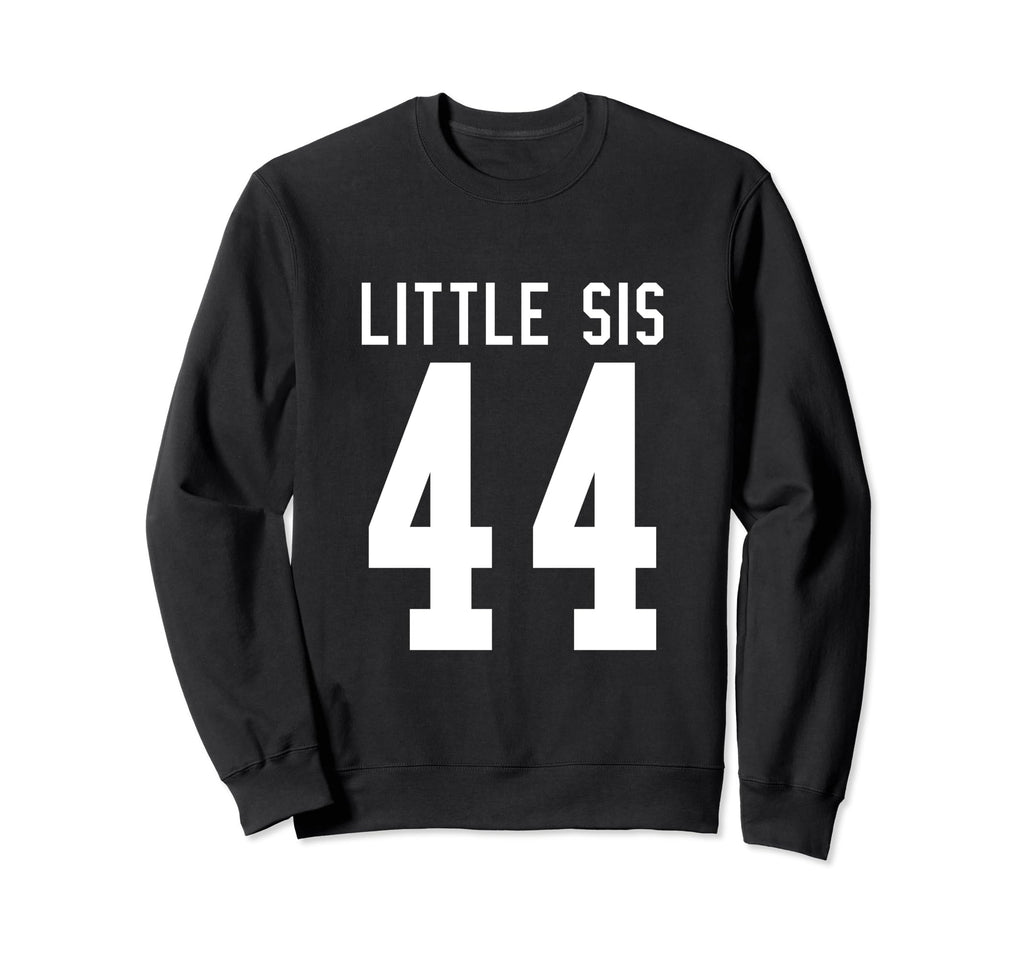 Number 44 Little Sis Biggest Fan Sweatshirt - Aesthetic Graphic for Adults - T-Shirt, Sweatshirt, Hoodie