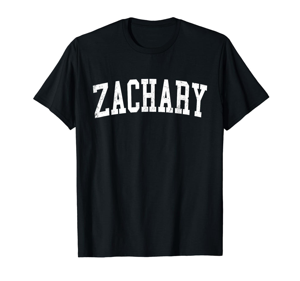 Zachary La Distressed White Varsity T-Shirt - Graphic Print Unisex - T-Shirt, Sweatshirt, Hoodie