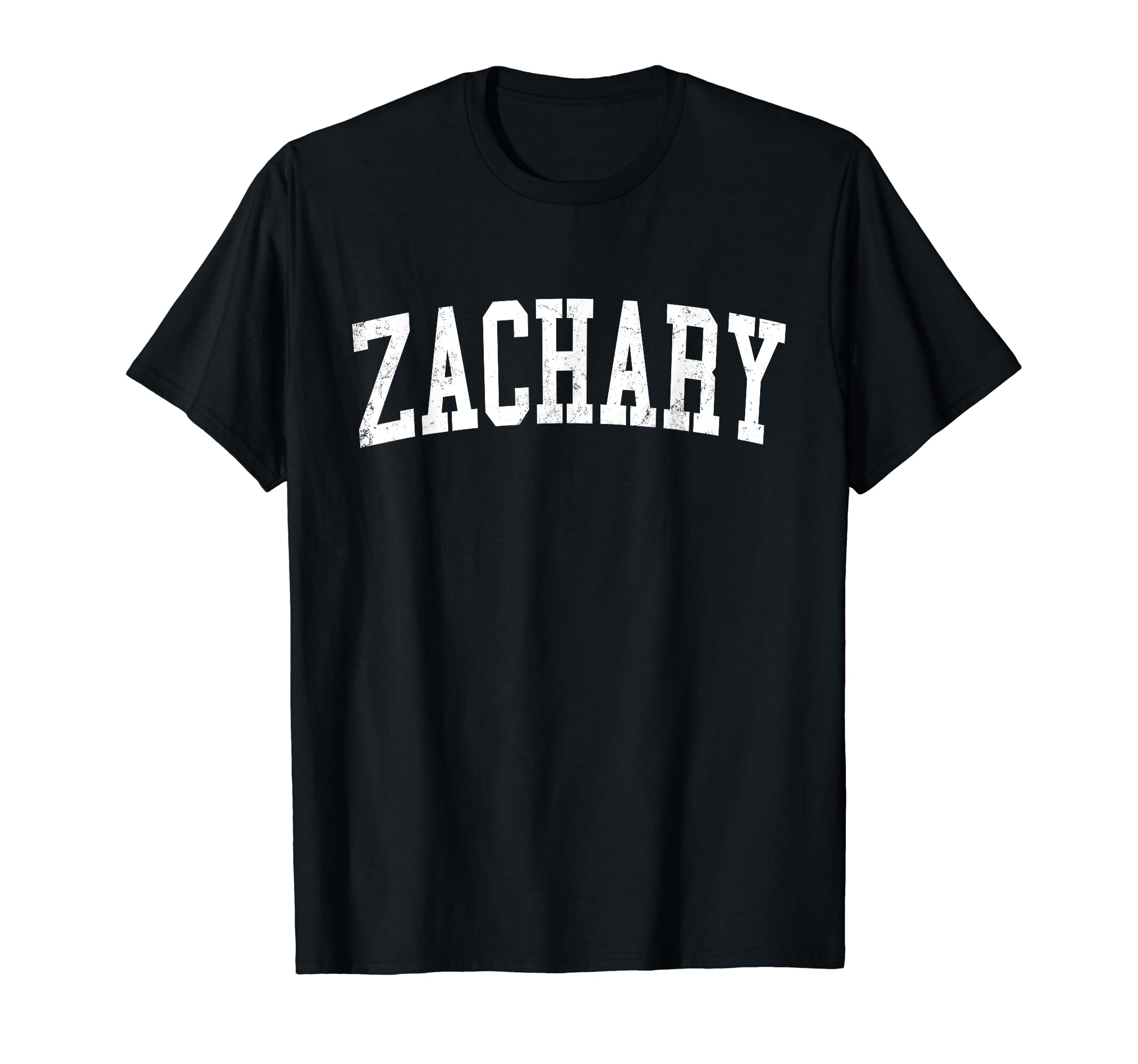 Zachary La Distressed White Varsity T-Shirt - Graphic Print Unisex - T-Shirt, Sweatshirt, Hoodie