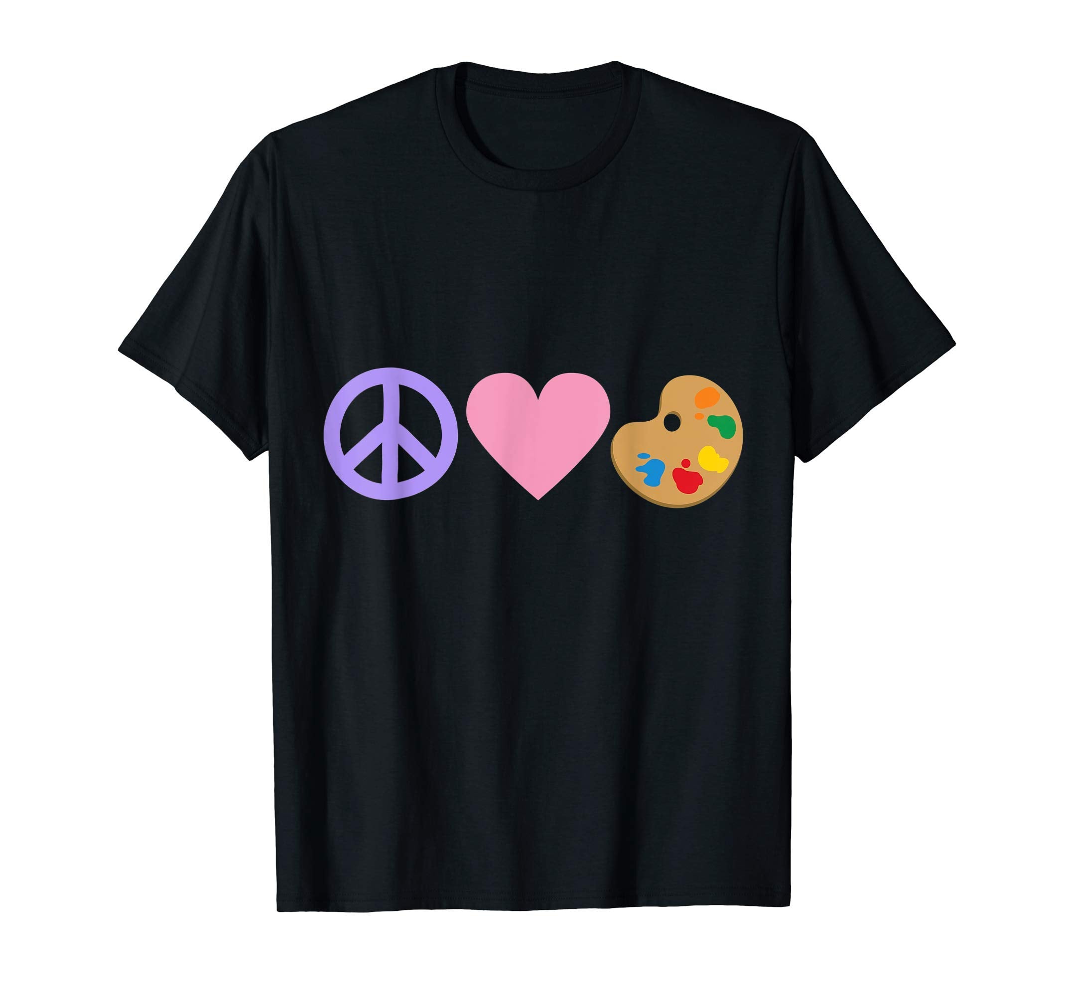 Love Painting Peace Love Art T-Shirt - Casual Everyday Wear Men Women - T-Shirt, Sweatshirt, Hoodie