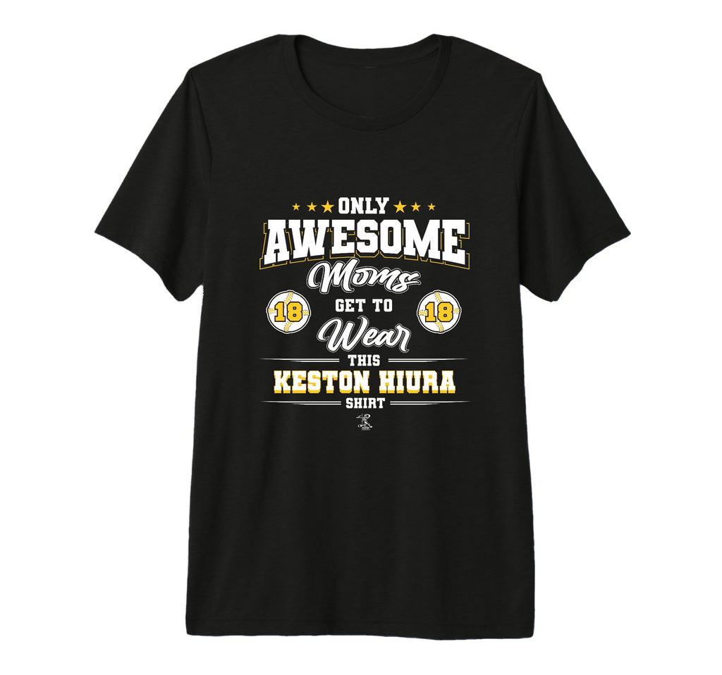 Keston Hiura Awesome Moms Tri Blend T-Shirt - Unique Graphic Unisex - T-Shirt, Sweatshirt, Hoodie