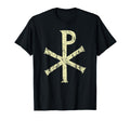 Chi Rho Distressed Christian Symbol T-Shirt - Unique Graphic Men Women - T-Shirt, Sweatshirt, Hoodie