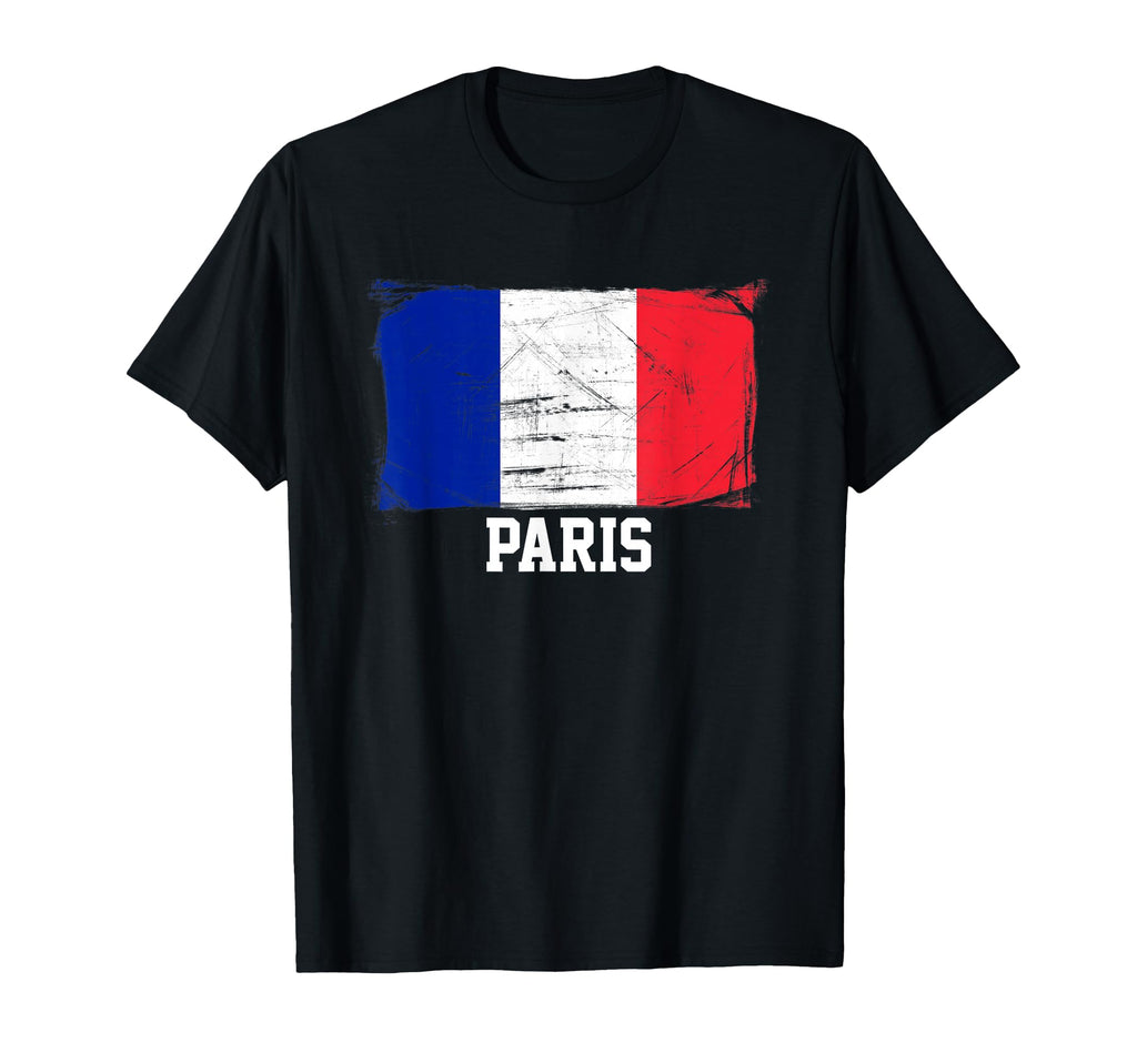 Paris Distressed French Flag T-Shirt - Streetwear Style Men Women - T-Shirt, Sweatshirt, Hoodie