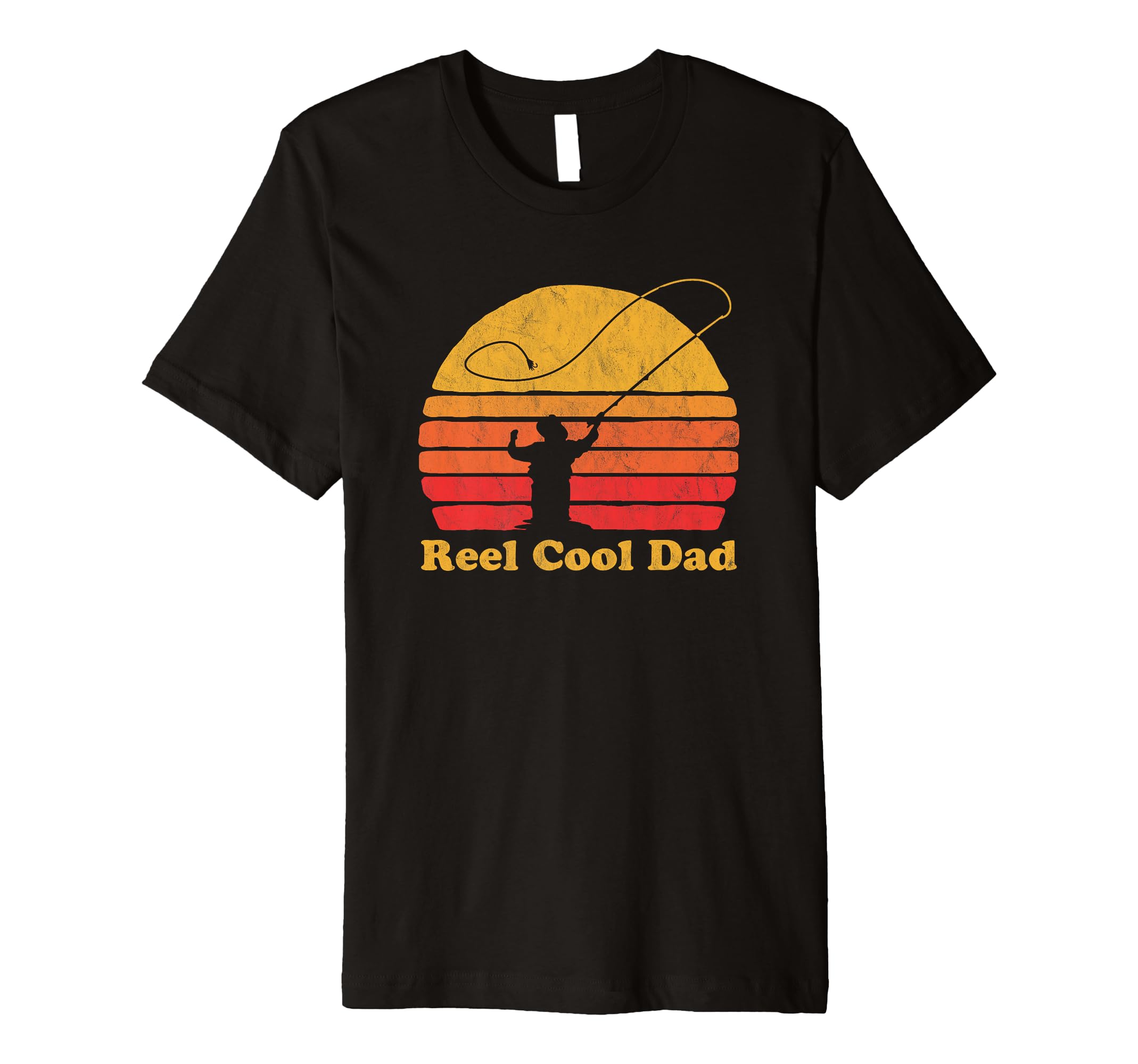 Reel Dad Fly Fishing Distressed T-Shirt - Streetwear Style Unisex - T-Shirt, Sweatshirt, Hoodie