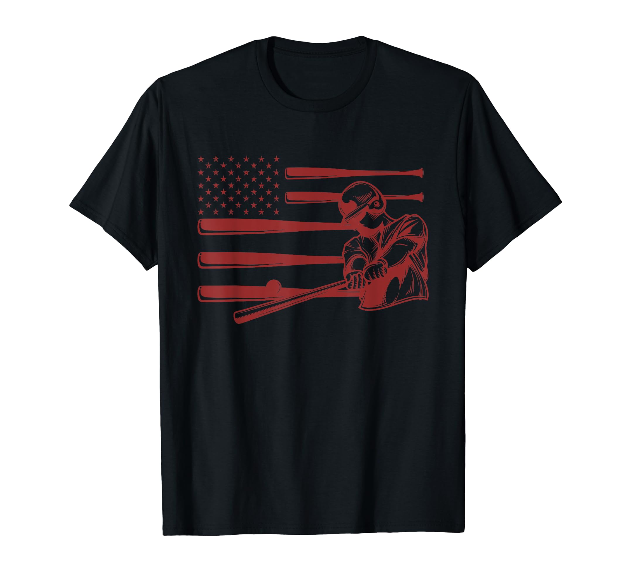 American Batter Baseball Player Bat T-Shirt - Aesthetic Graphic for Adults - T-Shirt, Sweatshirt, Hoodie