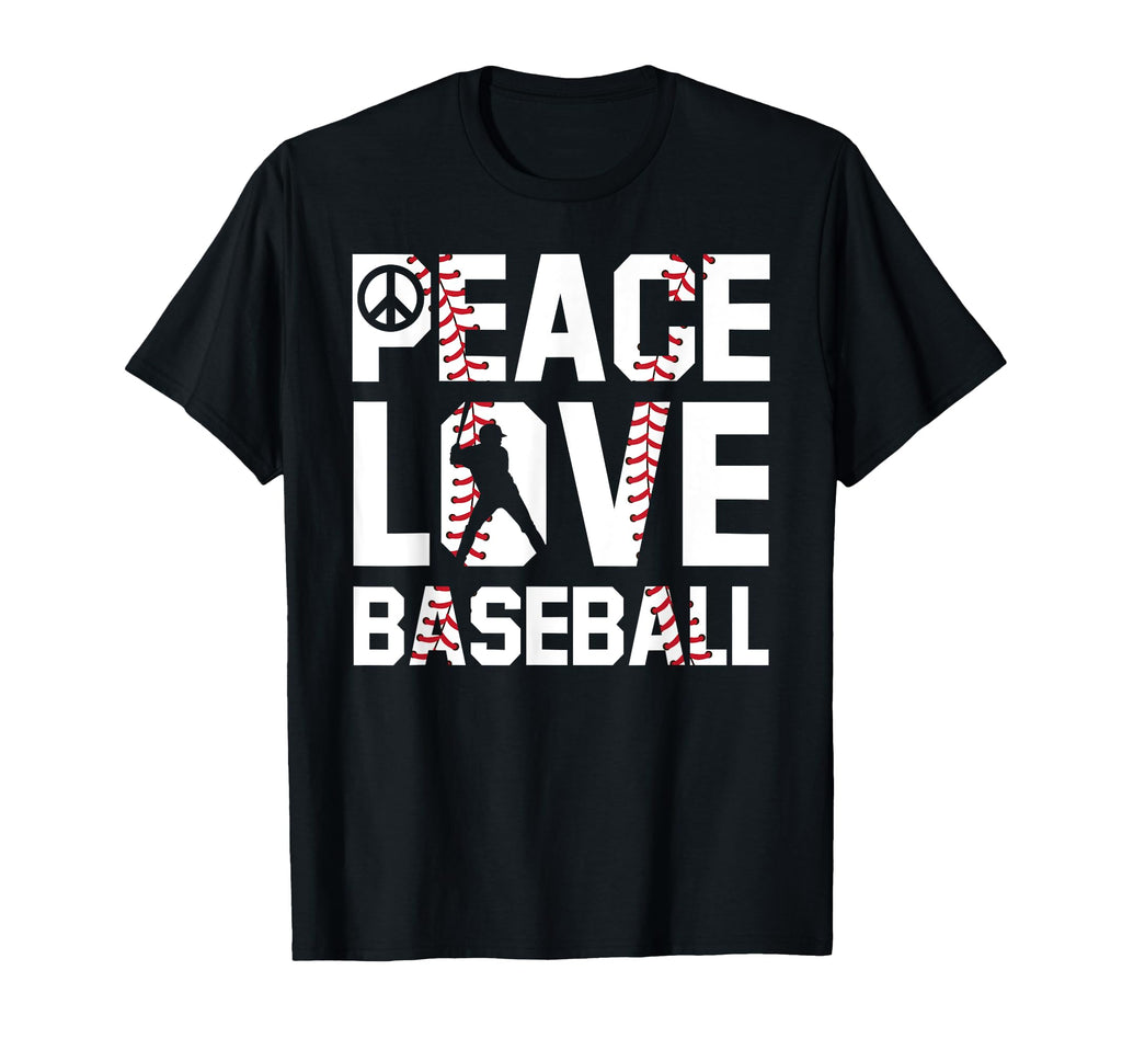 Peace Love Baseball Soft Ball T-Shirt - Casual Everyday Wear for Adults - T-Shirt, Sweatshirt, Hoodie