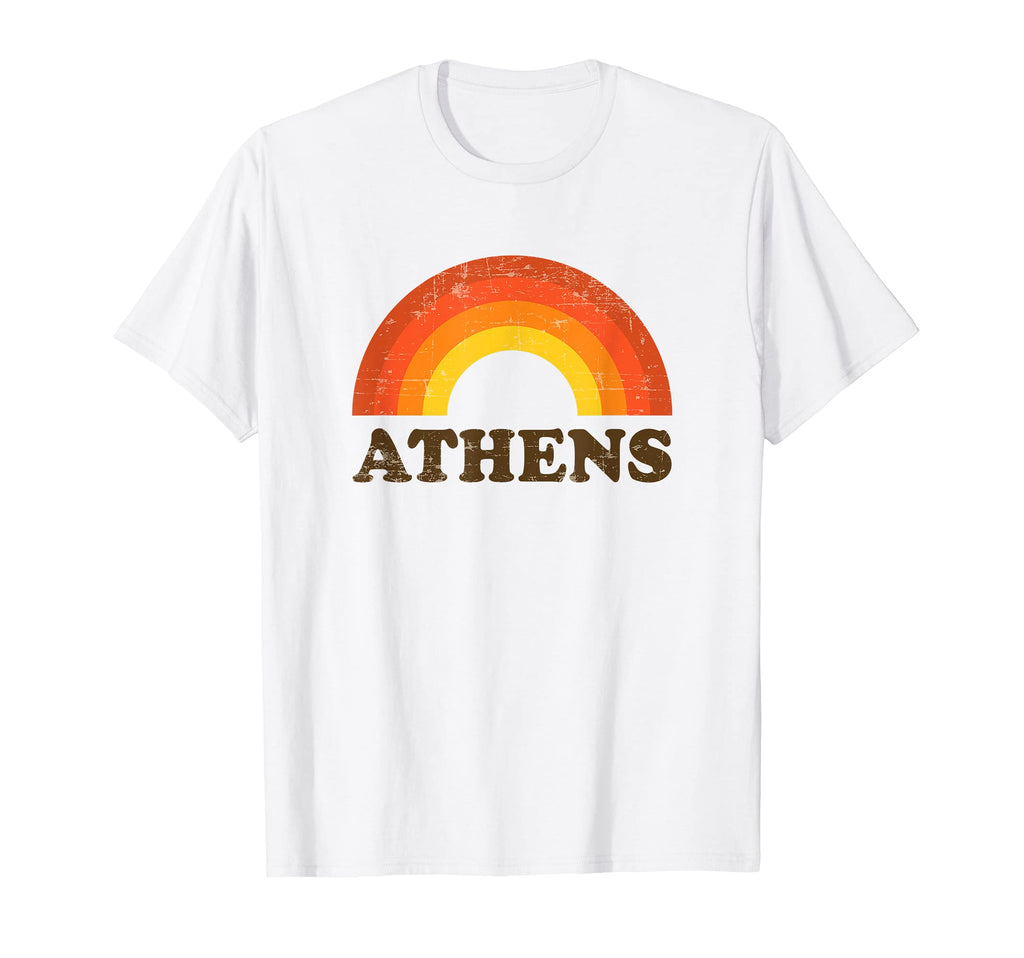 Athens Rainbow Greece Souvenir 60S T-Shirt - Streetwear Style Unisex - T-Shirt, Sweatshirt, Hoodie