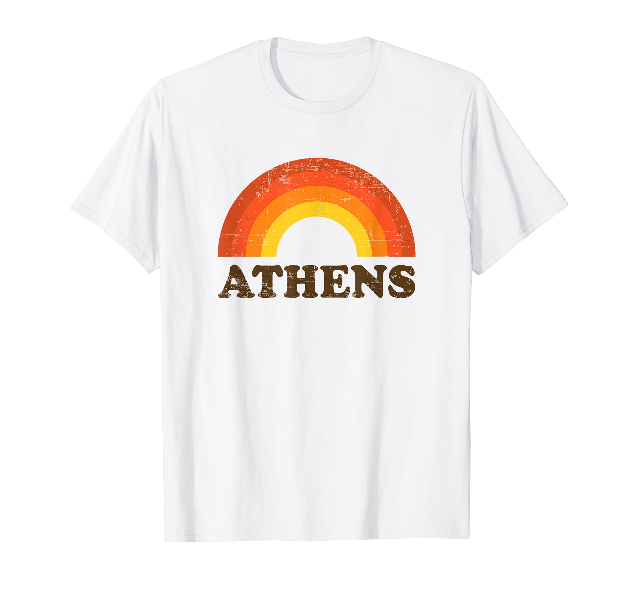 Athens Rainbow Greece Souvenir 60S T-Shirt - Streetwear Style Unisex - T-Shirt, Sweatshirt, Hoodie