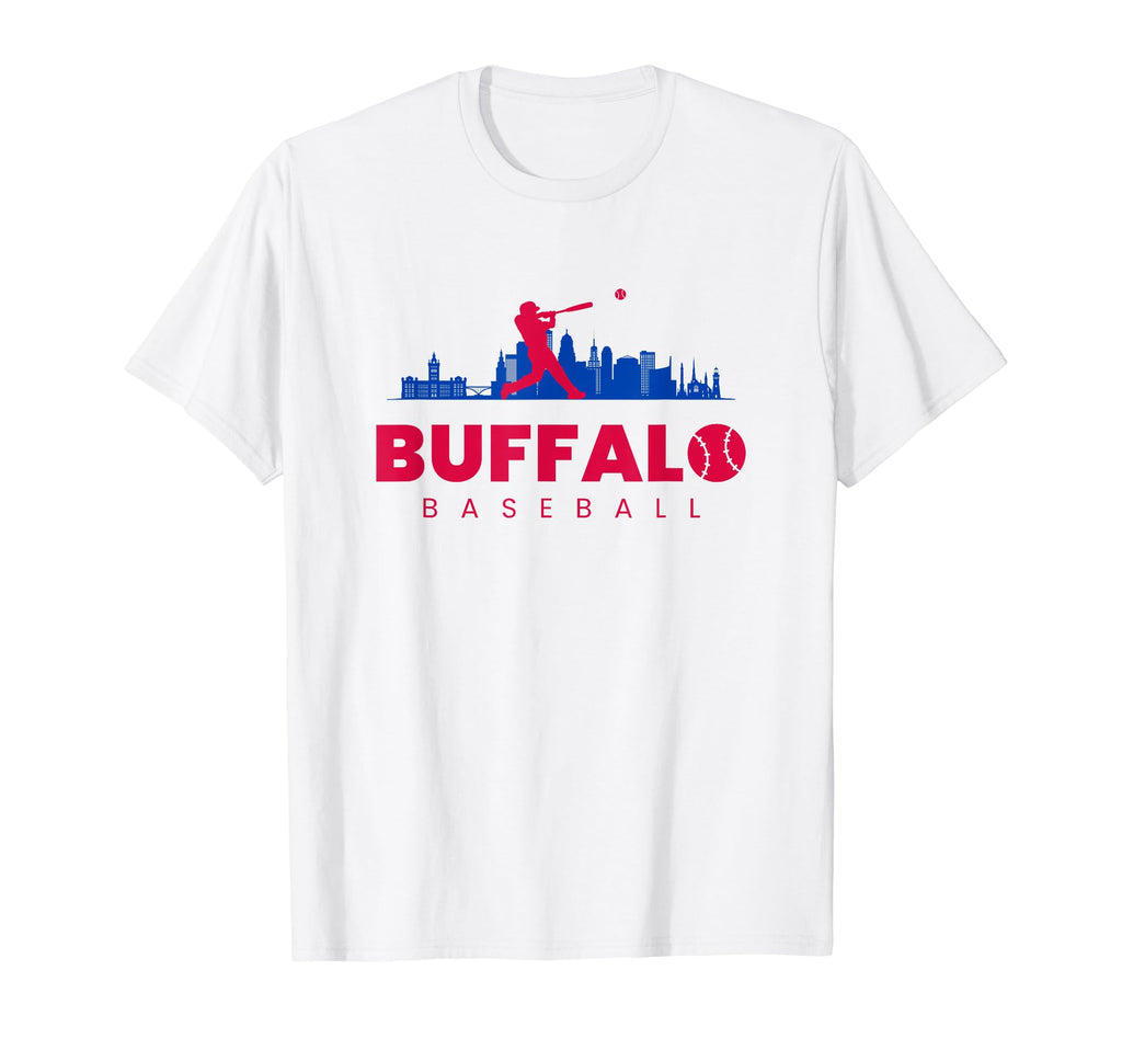 Buffalo Baseball Minimalist T-Shirt - Fun Novelty Design Men Women - T-Shirt, Sweatshirt, Hoodie