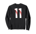 11 Baseball Jersey 11Th Birthday Sweatshirt - Custom Art Print for Adults - T-Shirt, Sweatshirt, Hoodie