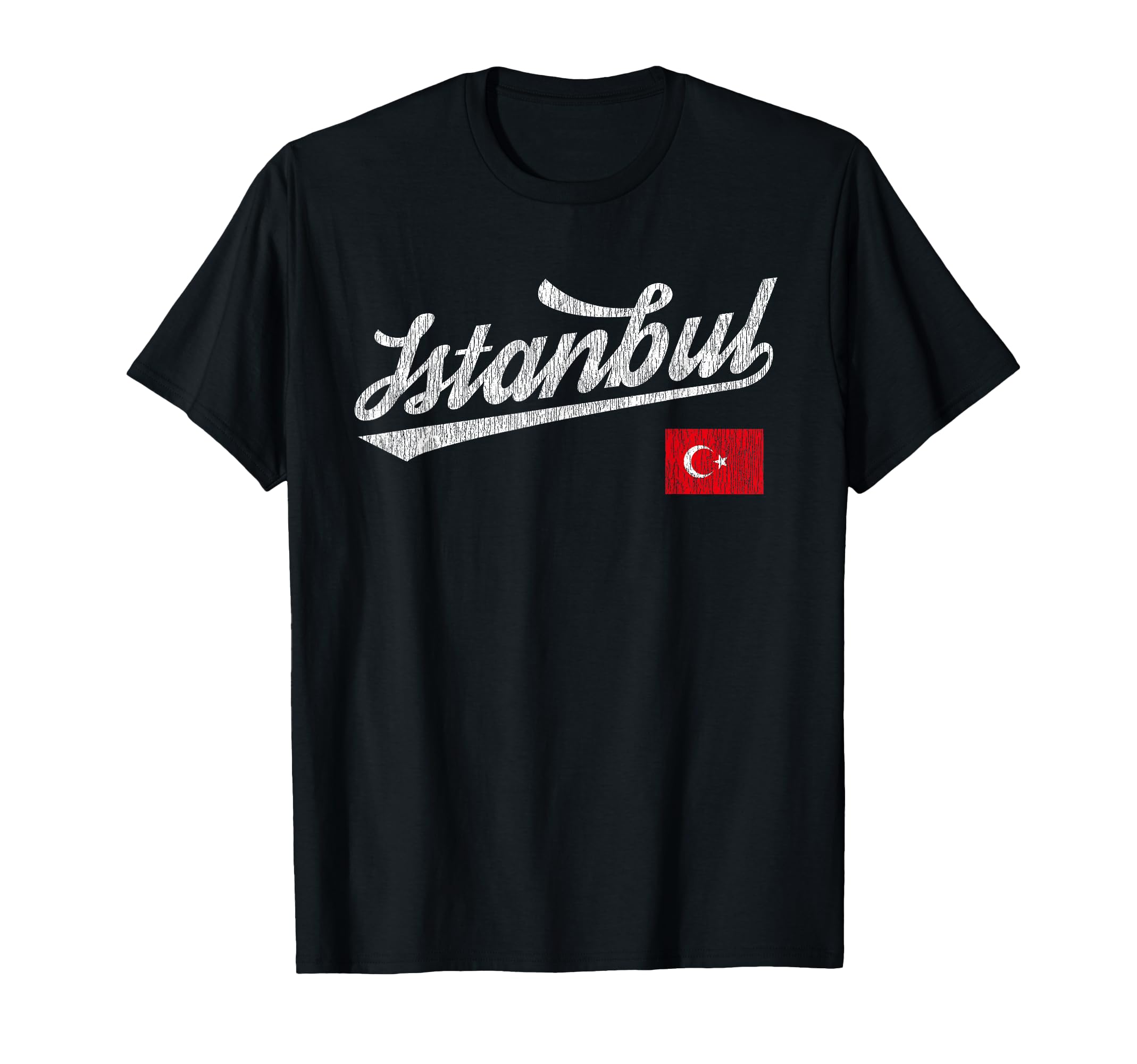 Istanbul Turkey Flag Distressed T-Shirt - Trendy Graphic Men Women - T-Shirt, Sweatshirt, Hoodie