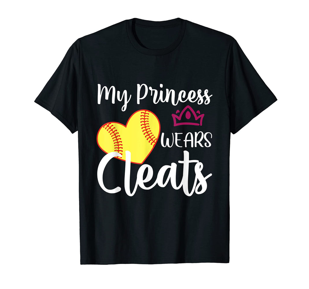 Mens My Princess Wears Cleats Baseball T-Shirt - Unique Graphic Men Women - T-Shirt, Sweatshirt, Hoodie