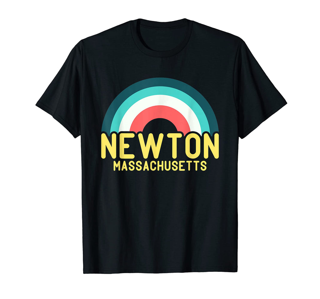 Newton Massachusetts Rainbow T-Shirt - Fun Novelty Design Men Women - T-Shirt, Sweatshirt, Hoodie