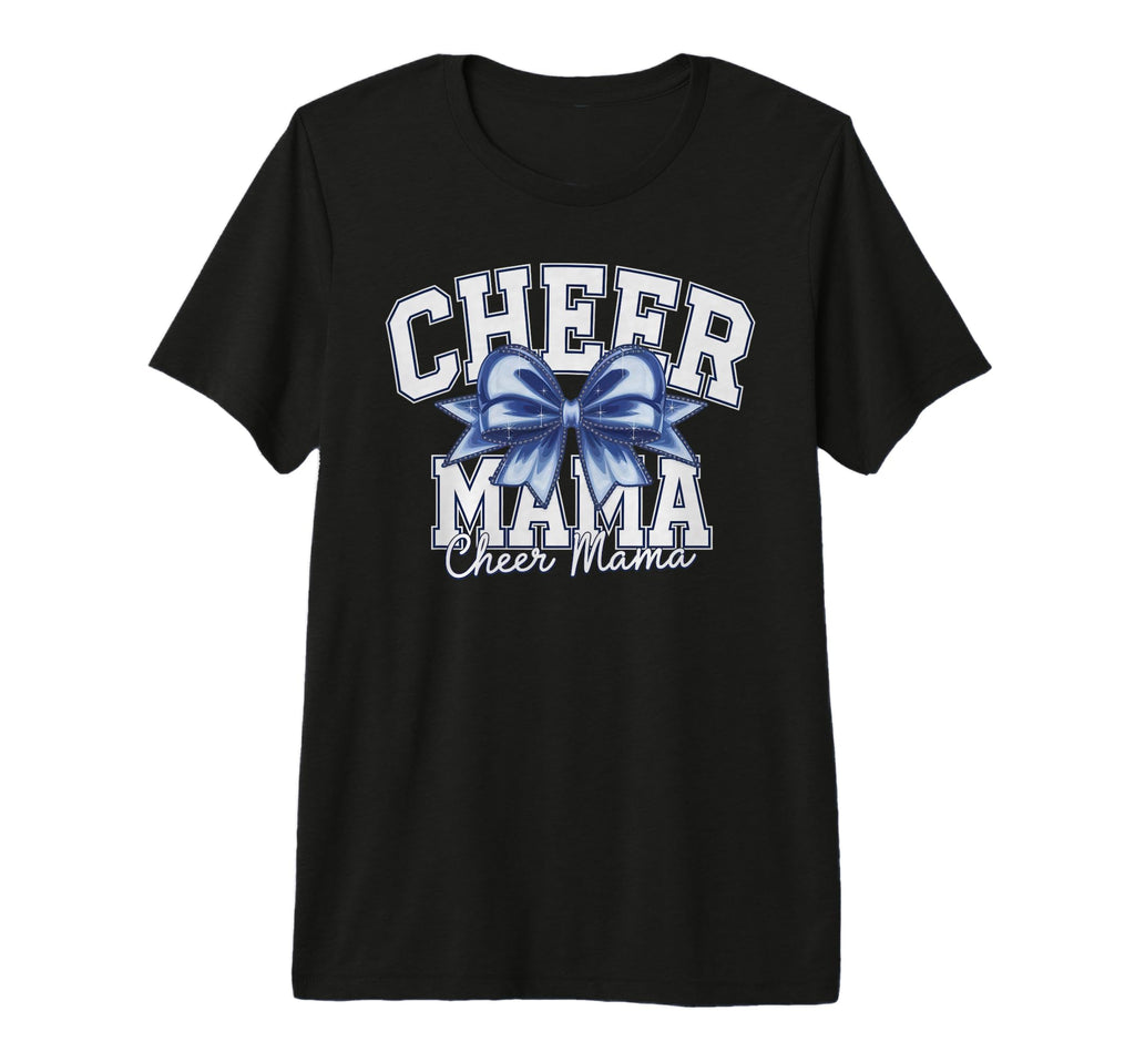 Cheer Mom Mother Bow Cheerleader Game T-Shirt - Custom Art Print Men Women - T-Shirt, Sweatshirt, Hoodie