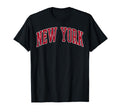New York Preppy Varsity Sports Red T-Shirt - Novelty Apparel for Adults - T-Shirt, Sweatshirt, Hoodie
