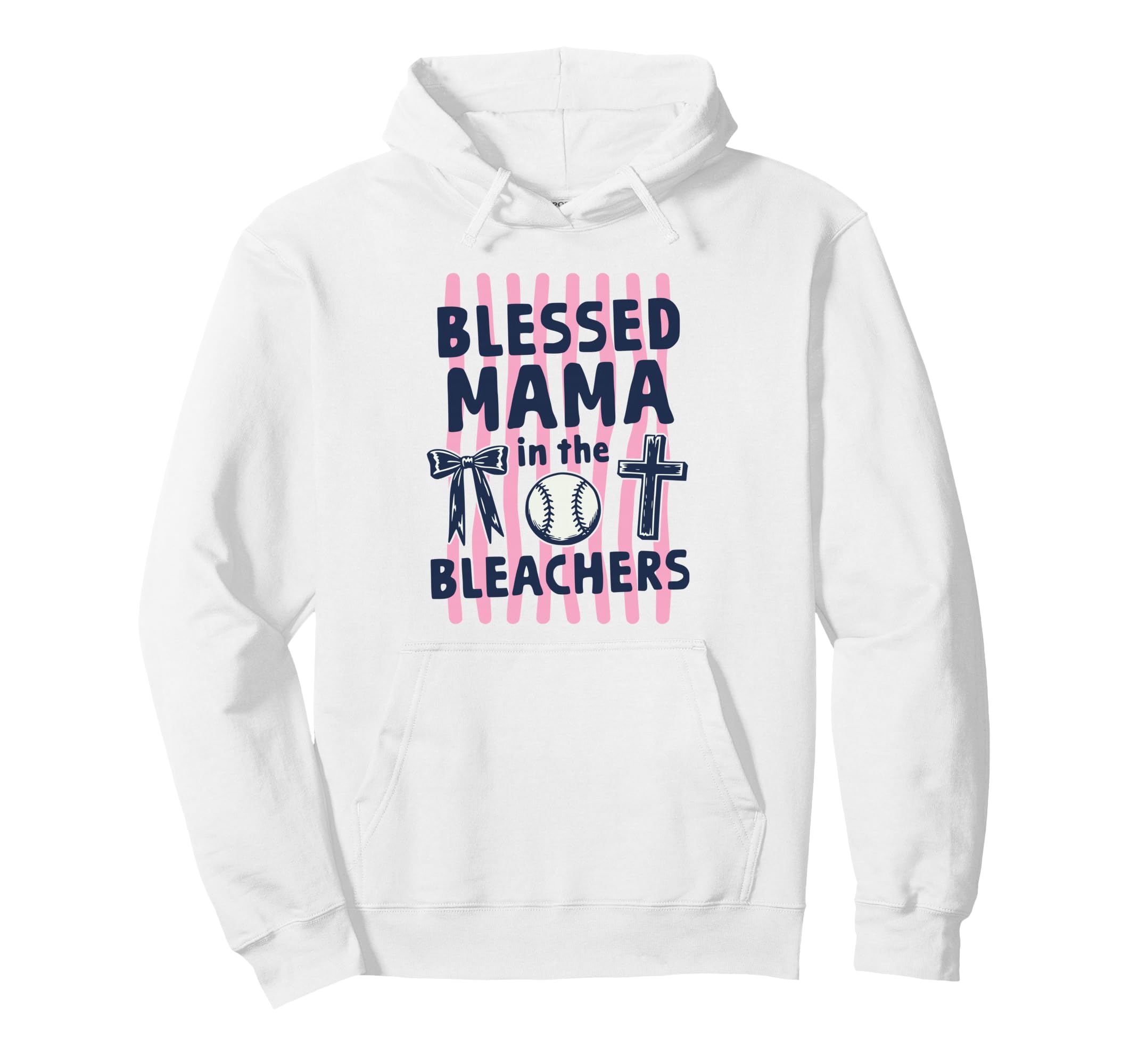Christian Blessed Mama Bleachers Hoodie - Trendy Graphic for Adults - T-Shirt, Sweatshirt, Hoodie