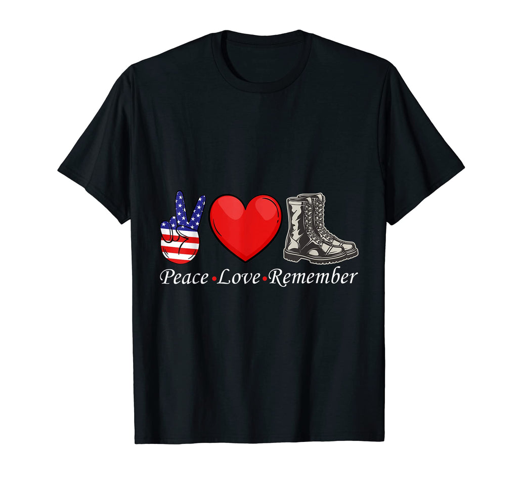 Veteran Boots American Flag Peace T-Shirt - Fun Novelty Design Men Women - T-Shirt, Sweatshirt, Hoodie