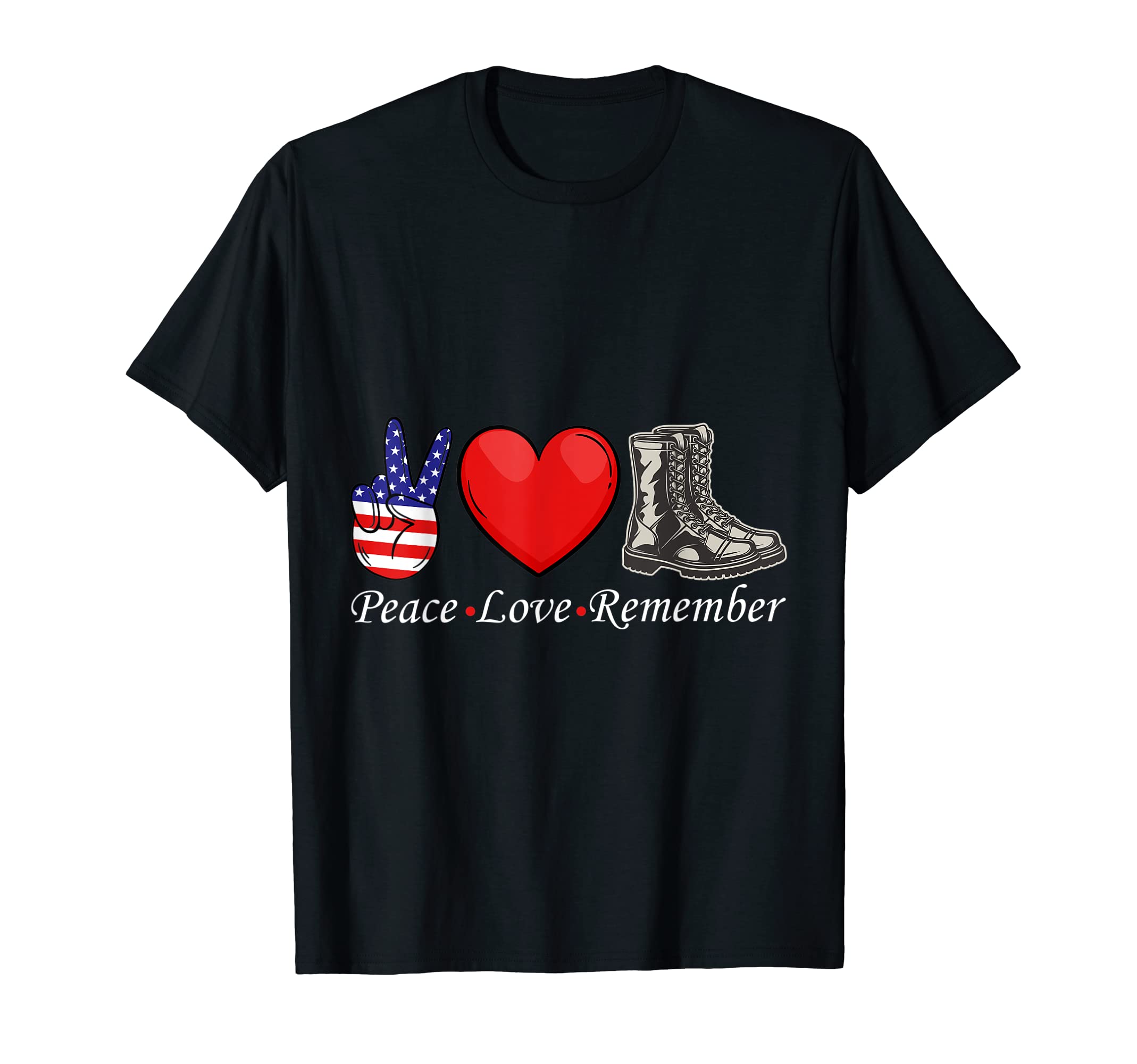 Veteran Boots American Flag Peace T-Shirt - Fun Novelty Design Men Women - T-Shirt, Sweatshirt, Hoodie