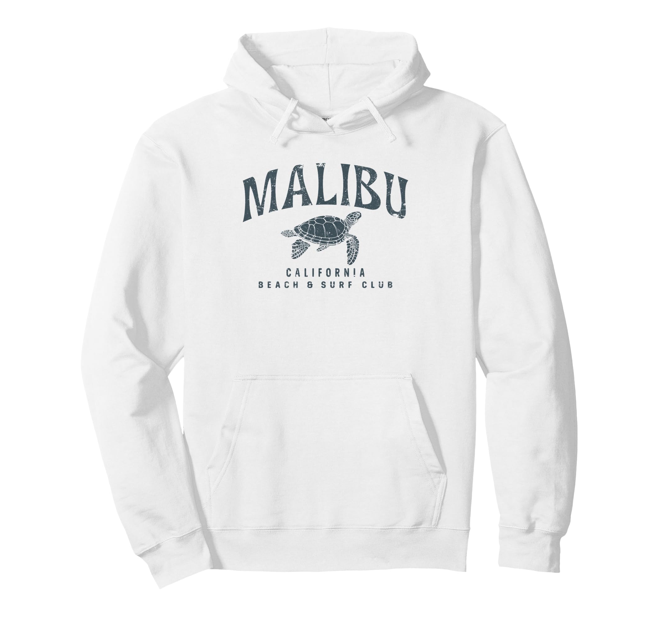 Malibu California Beach Surf Club Coastal Hoodie - Novelty Apparel Unisex - T-Shirt, Sweatshirt, Hoodie