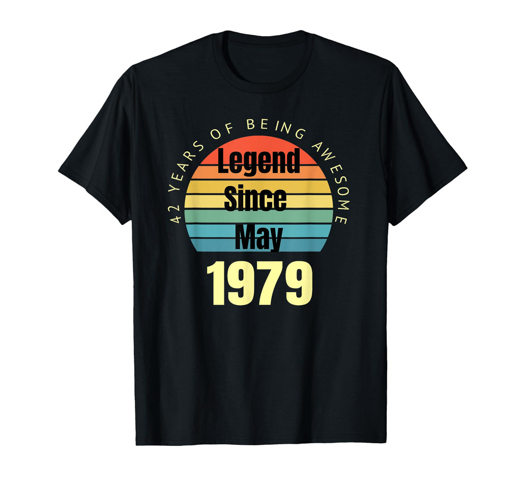 42Nd Birthday Legend Since May 1979 T-Shirt - Custom Art Print Men Women - T-Shirt, Sweatshirt, Hoodie