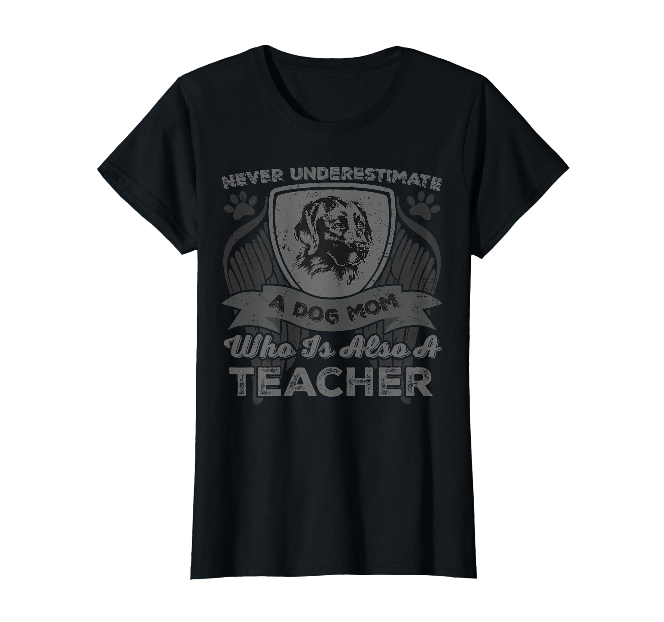 Distressed Teacher Dog Mom T-Shirt - Unique Graphic for Adults - T-Shirt, Sweatshirt, Hoodie