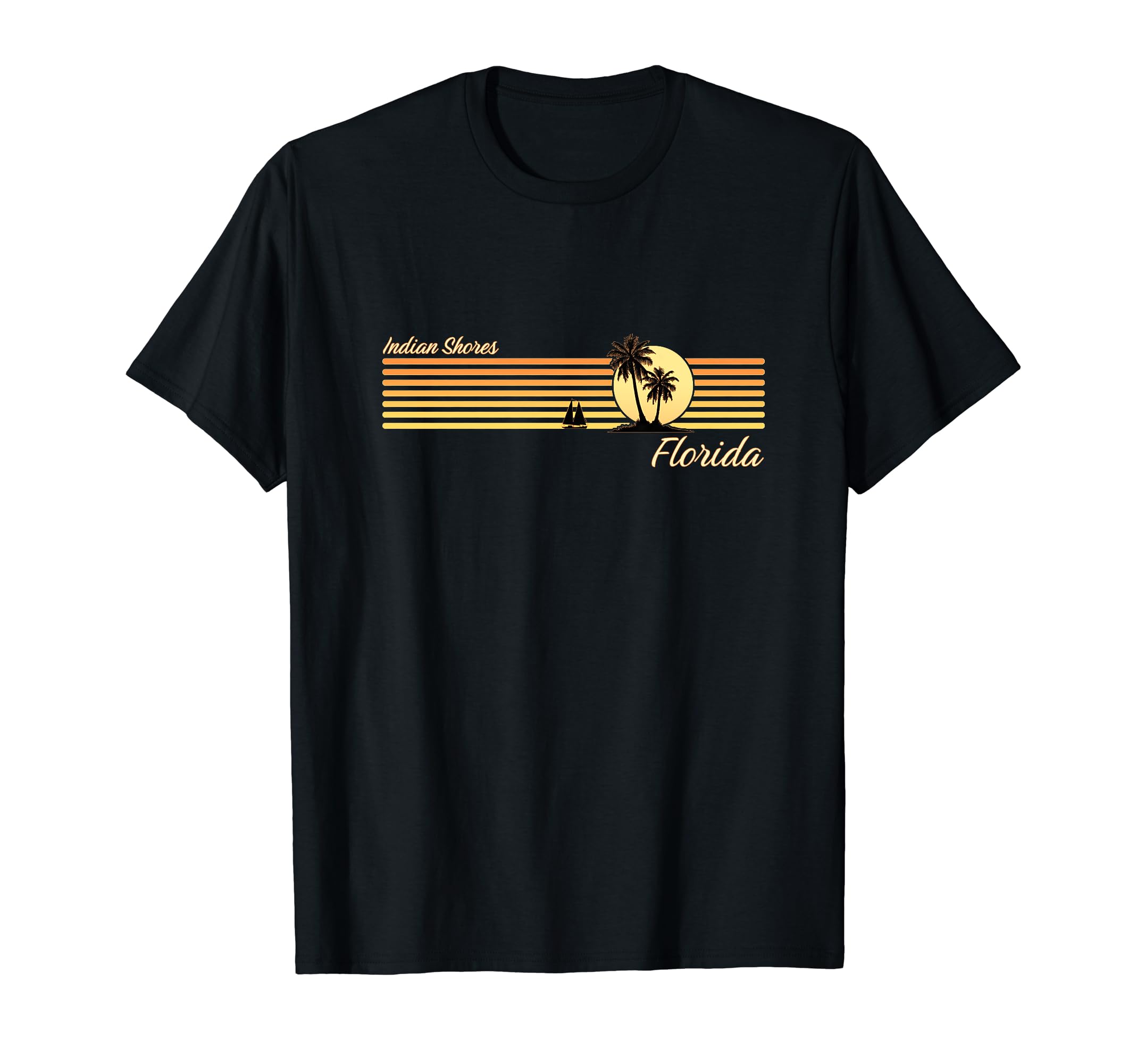 Indian Shores Florida 80S Palm Trees T-Shirt - Trendy Graphic Men Women - T-Shirt, Sweatshirt, Hoodie
