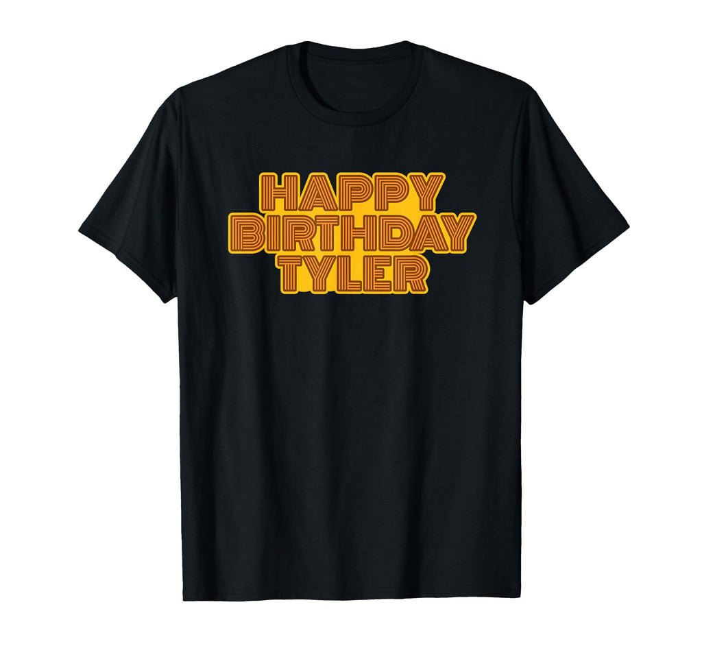Happy Birthday Tyler Personalized Name T-Shirt - Trendy Graphic for Adults - T-Shirt, Sweatshirt, Hoodie