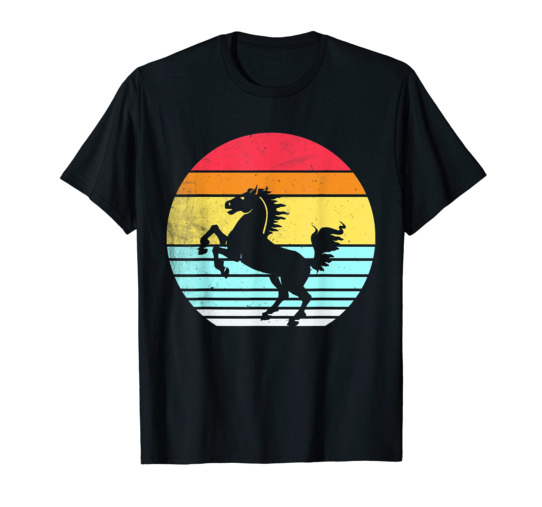 Wild Mustang Stallion Horse Raring T-Shirt - Fun Novelty Design Men Women - T-Shirt, Sweatshirt, Hoodie