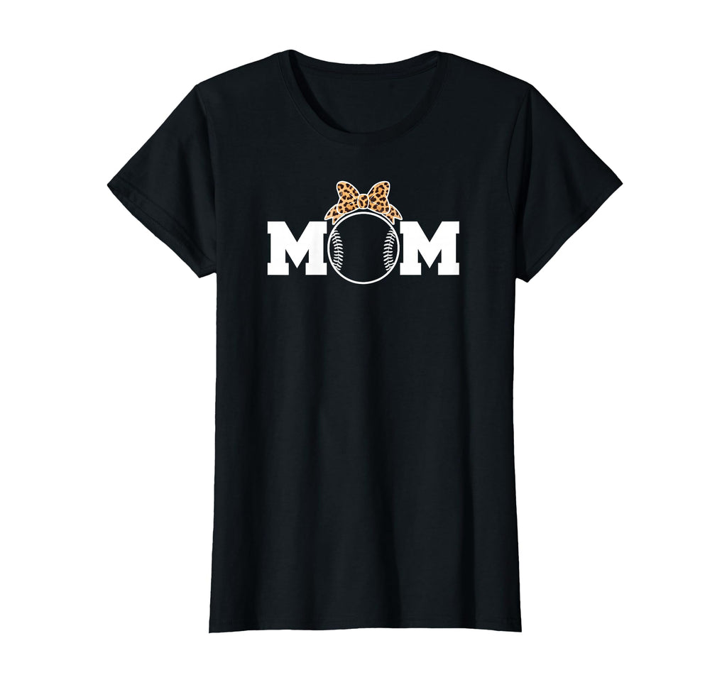 Leopard Bow Casual Baseball Mom T-Shirt - Graphic Print Men Women - T-Shirt, Sweatshirt, Hoodie